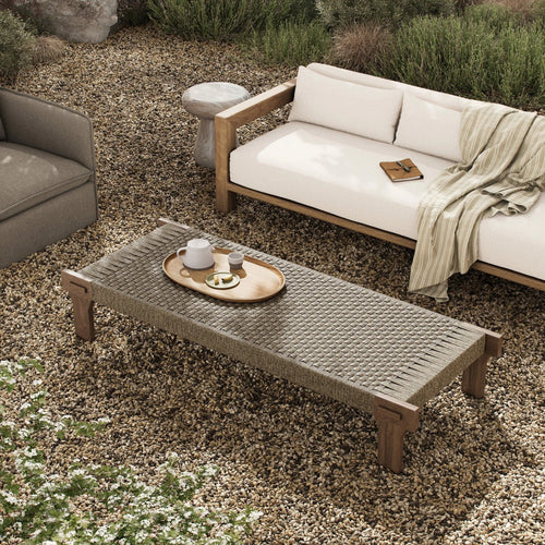 Moxie Stained Toasted Brown Outdoor Coffee Table | ready to ship!
