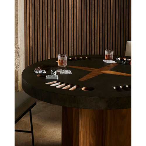 Natural Brown Guanacaste Poker Table | shipping 5/30/2025