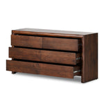 Nigel Rustic Brown Acacia 6 Drawer Dresser | shipping 6/23/2025