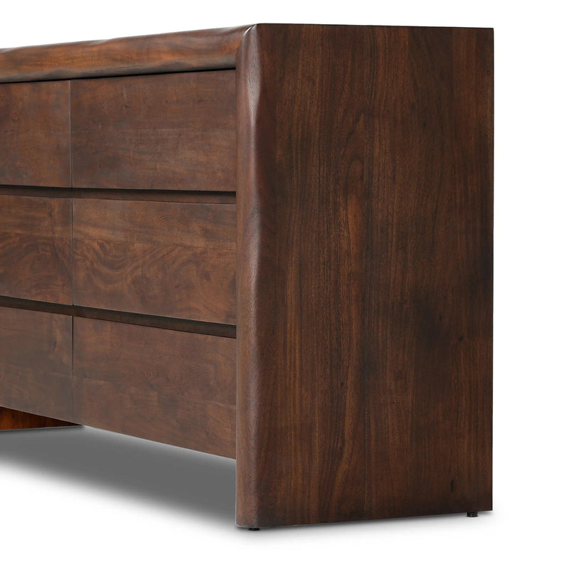 Nigel Rustic Brown Acacia 6 Drawer Dresser | shipping 6/23/2025