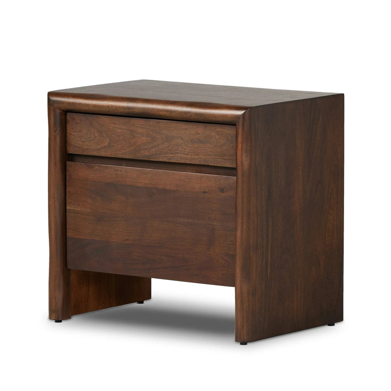Nigel Rustic Brown Acacia Nightstand | ready to ship!