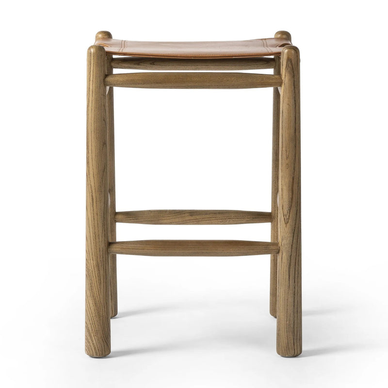 Nino Dakota Tobacco Backless Stool | ready to ship!
