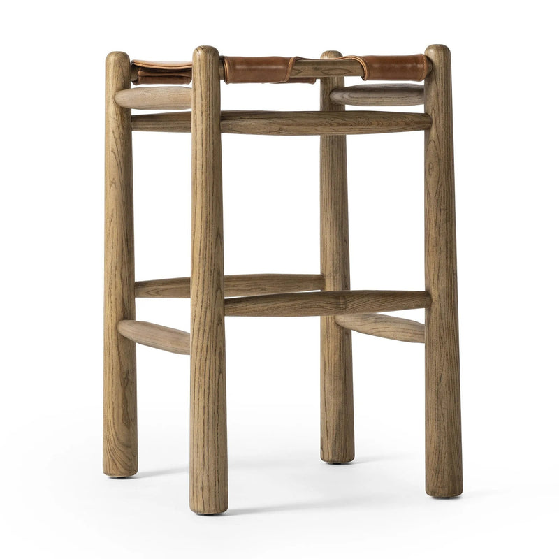 Nino Dakota Tobacco Backless Stool | ready to ship!
