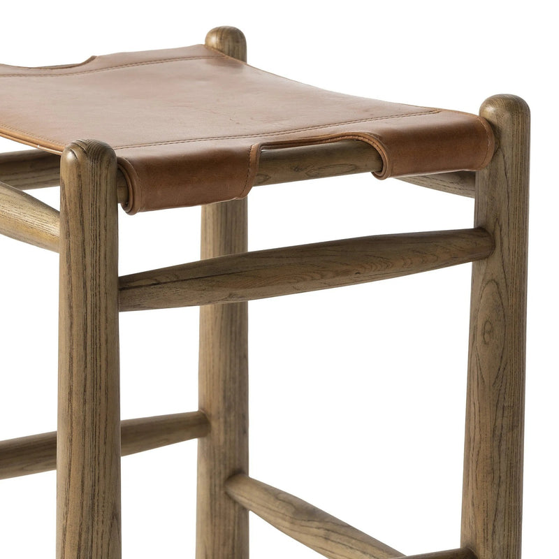 Nino Dakota Tobacco Backless Stool | ready to ship!