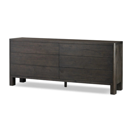 Noeline Smoked Black Oak Veneer 6 Drawer Dresser | ready to ship!