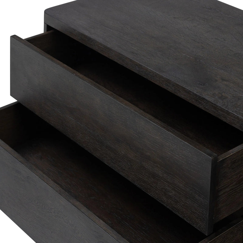 Noeline Smoked Black Oak Veneer Nightstand | shipping 7/1/2025