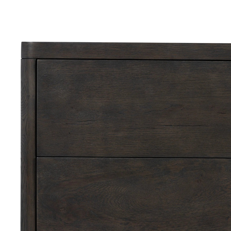 Noeline Smoked Black Oak Veneer Nightstand | shipping 7/1/2025