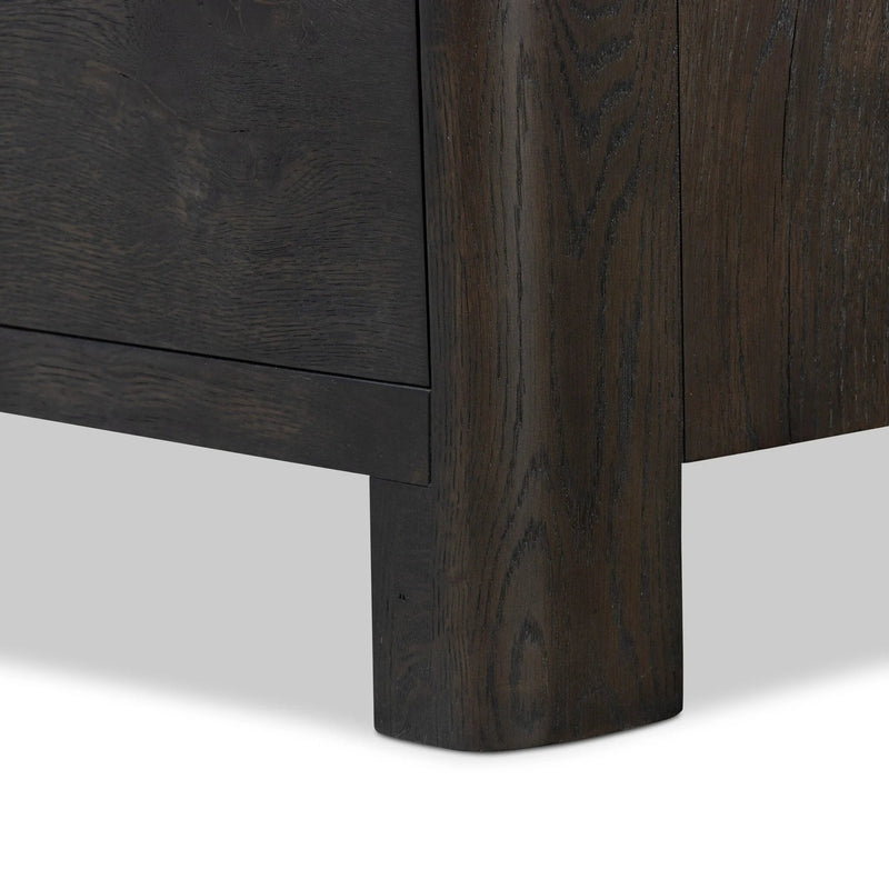 Noeline Smoked Black Oak Veneer Nightstand | shipping 7/1/2025