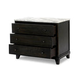 Odette White Statuario Marble Nightstand | shipping 08/10/2025