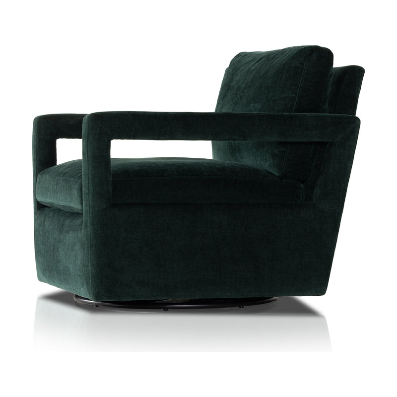 Olson Emerald Worn Velvet Swivel Chair | ready to ship!