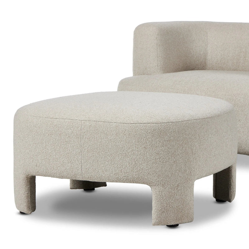 Olvera Crete Pebble Accent Chair With Ottoman | shipping 6/19/2025