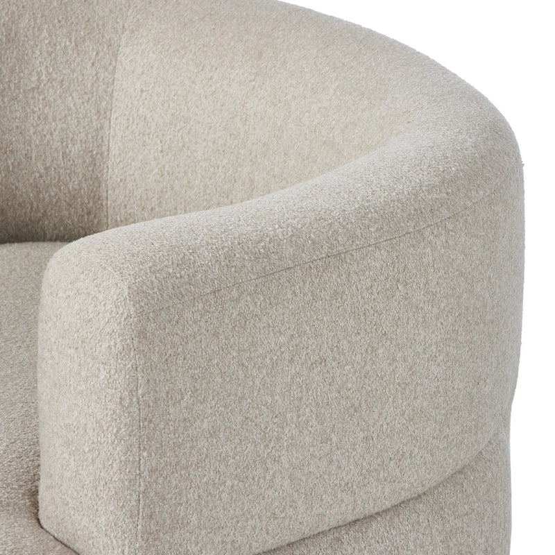 Olvera Crete Pebble Accent Chair With Ottoman | shipping 6/19/2025