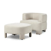 Olvera Crete Pebble Accent Chair With Ottoman | shipping 6/19/2025