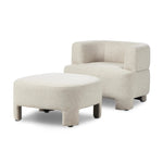 Olvera Crete Pebble Accent Chair With Ottoman | shipping 6/19/2025