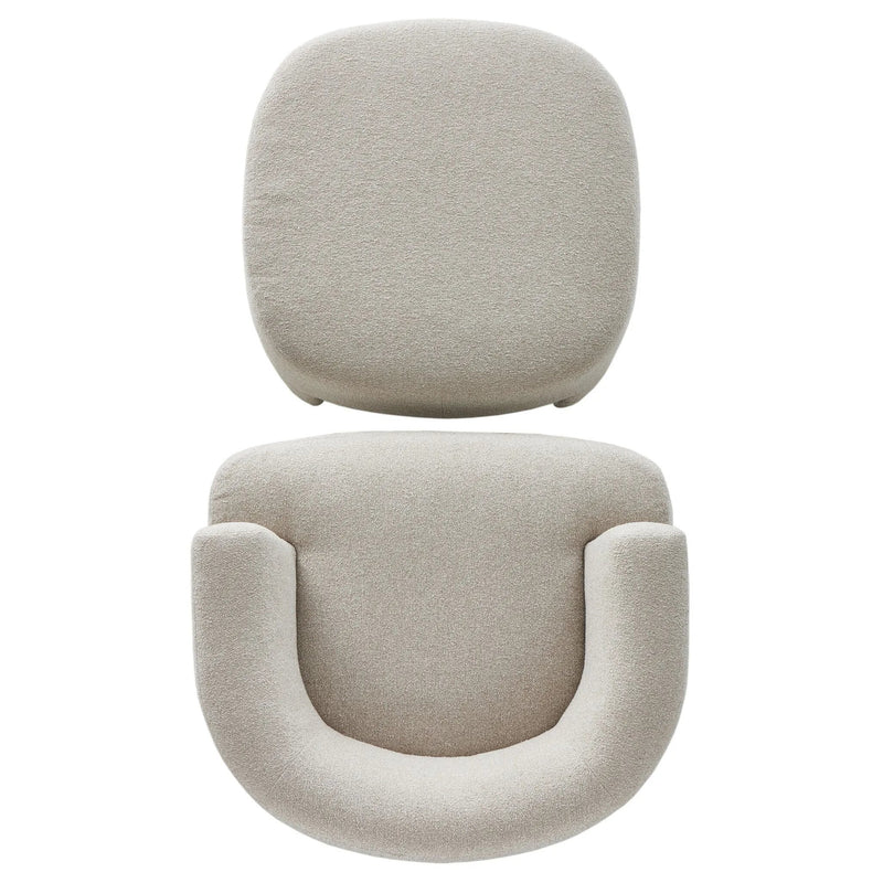 Olvera Crete Pebble Accent Chair With Ottoman | shipping 6/19/2025