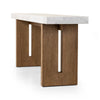 Olympia White Carrera Marble Console Table | ready to ship!