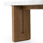 Olympia White Carrera Marble Console Table | ready to ship!