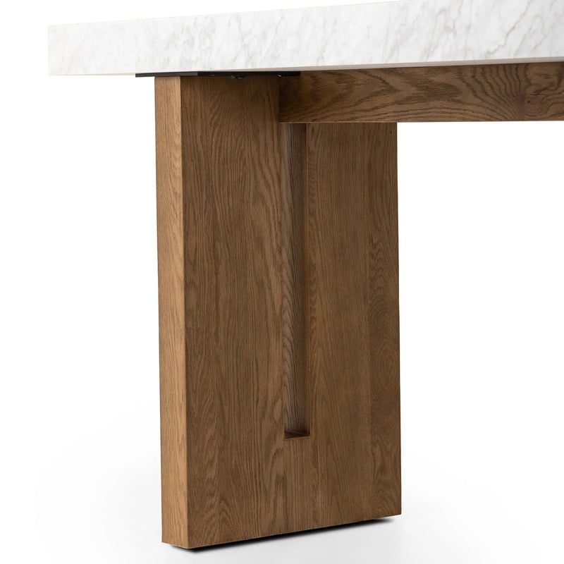 Olympia White Carrera Marble Console Table | ready to ship!