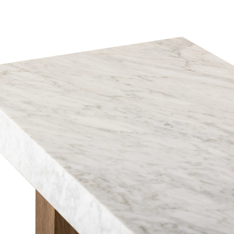 Olympia White Carrera Marble Console Table | ready to ship!