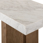 Olympia White Carrera Marble Console Table | ready to ship!