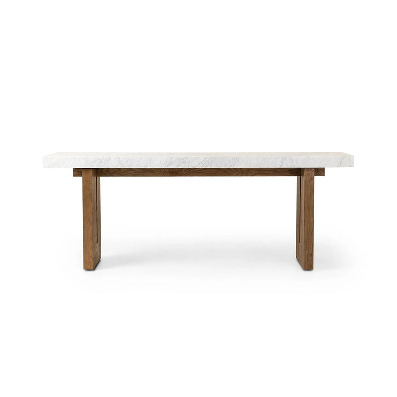 Olympia White Carrera Marble Console Table | ready to ship!