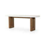Olympia White Carrera Marble Console Table | ready to ship!