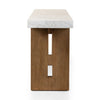 Olympia White Carrera Marble Console Table | ready to ship!