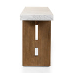 Olympia White Carrera Marble Console Table | ready to ship!