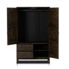Ophelia Aged Brown Armoire | shipping 5/26/2025