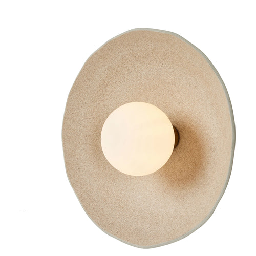 Organic Light Sand Ceramic Sconce | shipping 8/17/2025