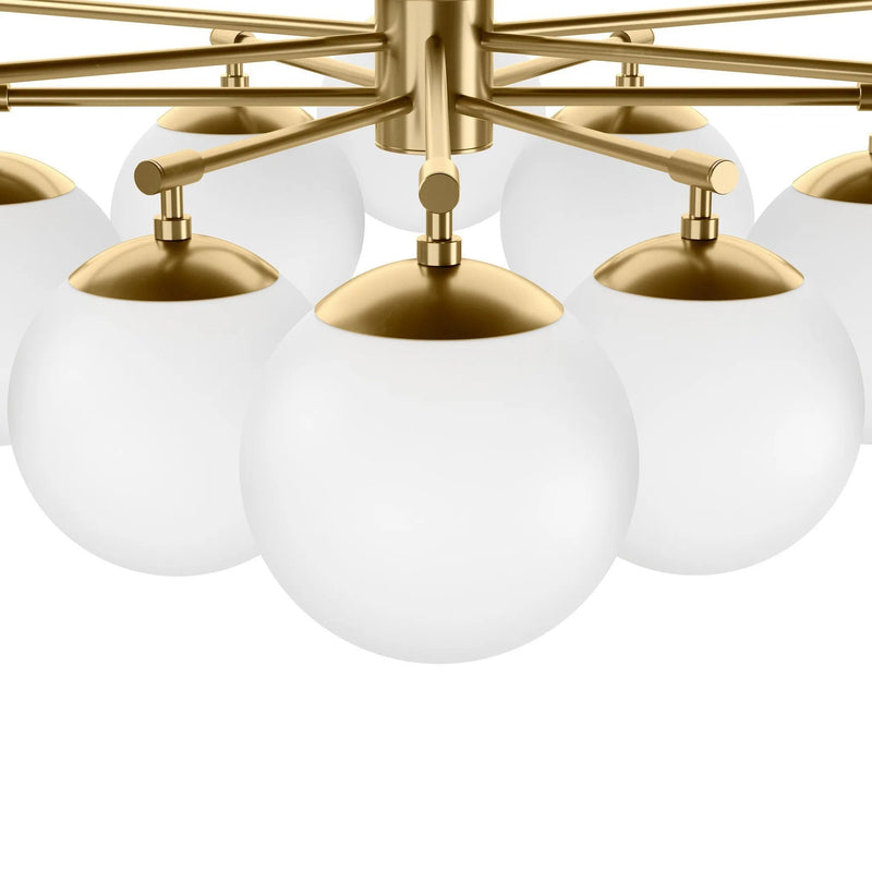 Orion Burnished Brass Round Chandelier | ready to ship!