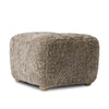 Oslo Taupe Shearling Ottoman | shipping 09/28/2025