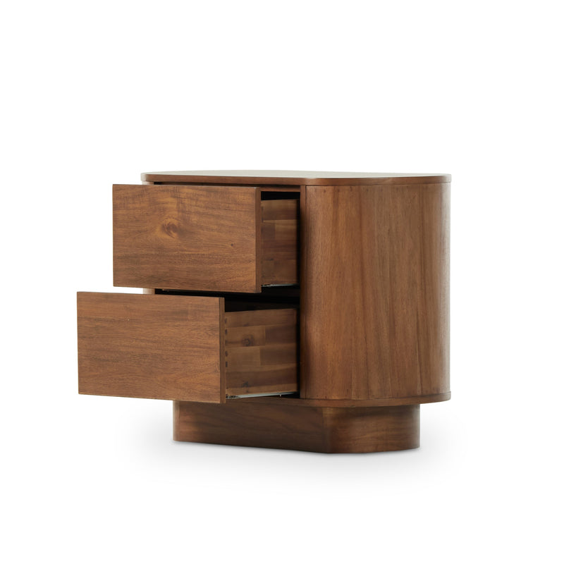 Paden Seasoned Brown Acacia Nightstand | ready to ship!