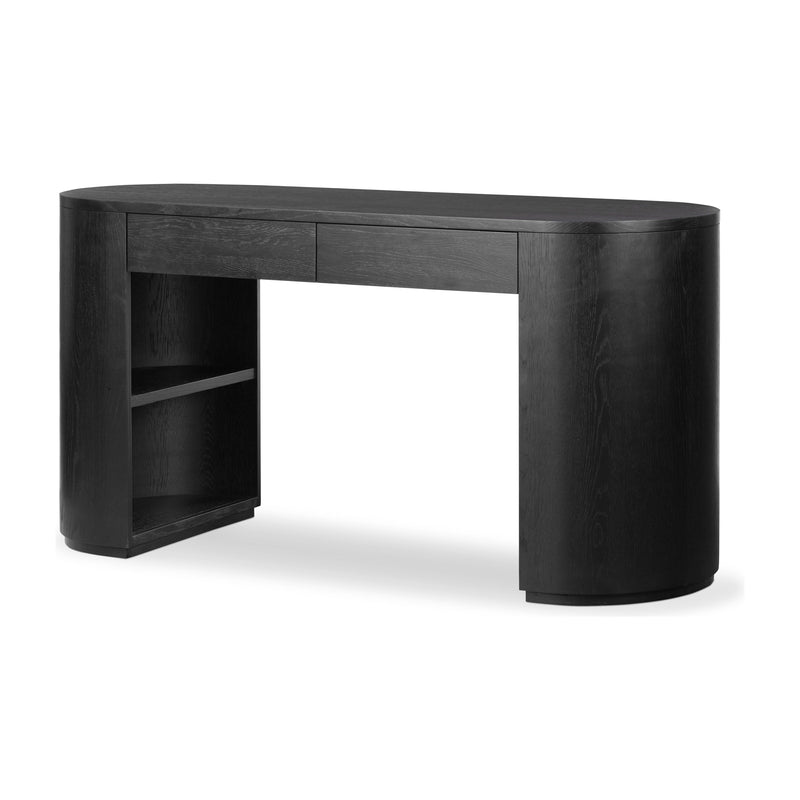 Pilar Brushed Ebony Oak Veneer Desk | ready to ship!