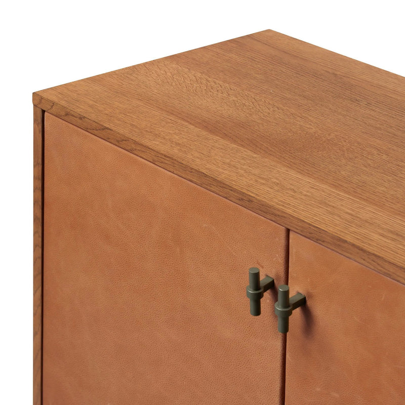 Posada Leather Small Cabinet | shipping 5/30/2025