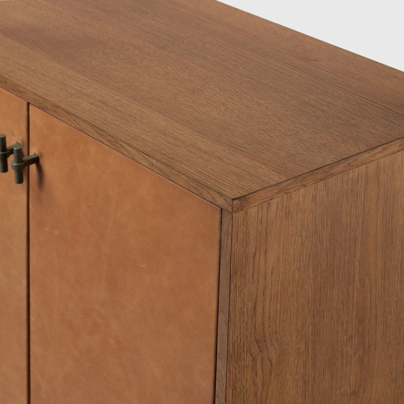 Posada Leather Small Cabinet | shipping 5/30/2025