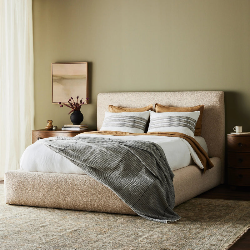 Quincy Lisbon Cream-King Bed | ready to ship!