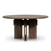 Railay Stained Toasted Brown Round Outdoor Dining Table | ready to ship!