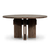 Railay Stained Toasted Brown Round Outdoor Dining Table | ready to ship!