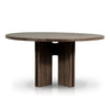 Railay Stained Toasted Brown Round Outdoor Dining Table | ready to ship!
