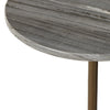Raven Ribbed Ebony Marble End Table | shipping 7/27/2025