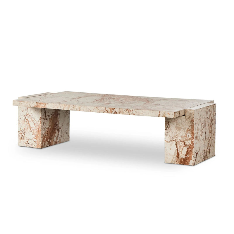 Romano Desert Taupe Marble Coffee Table | shipping 7/4/2025