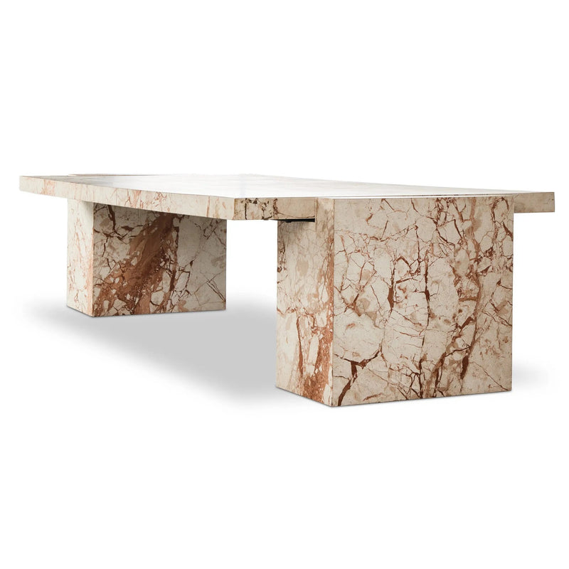 Romano Desert Taupe Marble Coffee Table | shipping 7/4/2025