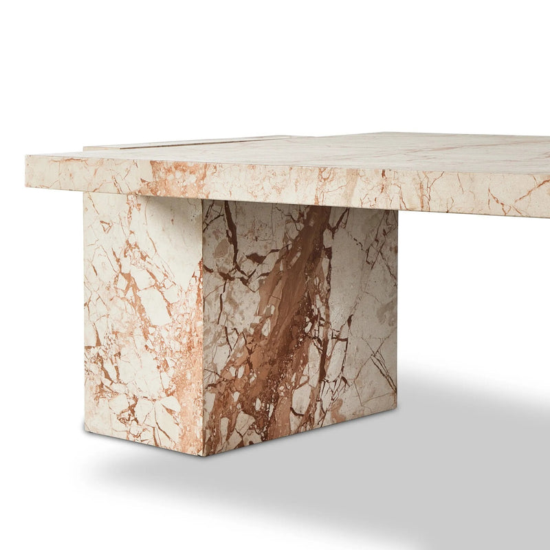 Romano Desert Taupe Marble Coffee Table | shipping 7/4/2025