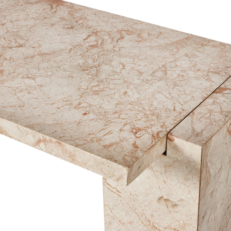 Romano Desert Taupe Marble Console Table | ready to ship!