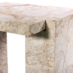 Romano Desert Taupe Marble End Table | ready to ship!