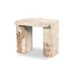 Romano Desert Taupe Marble End Table | ready to ship!
