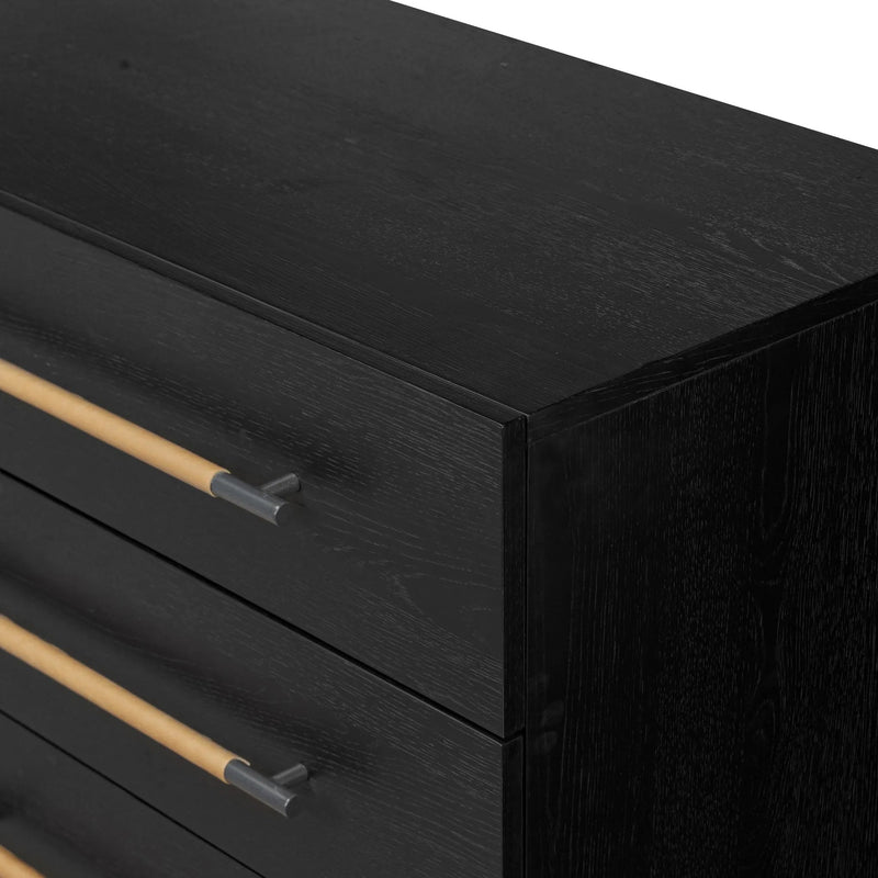 Rosedale Ebony Oak Veneer 8 Drawer Dresser | shipping 7/14/2025