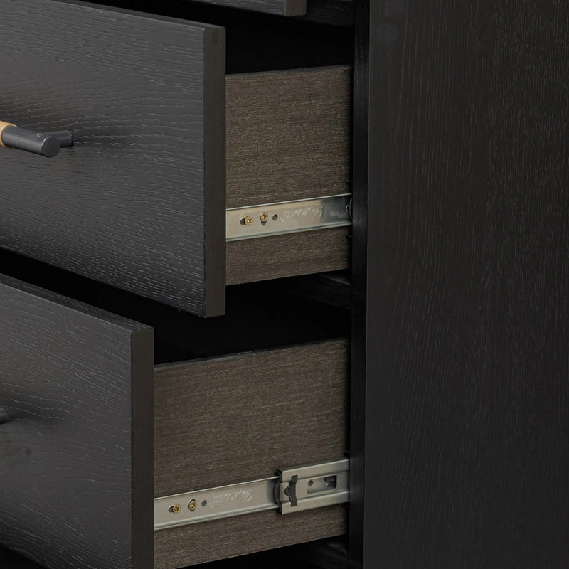 Rosedale Ebony Oak Veneer 8 Drawer Dresser | shipping 7/14/2025