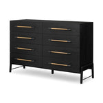 Rosedale Ebony Oak Veneer 8 Drawer Dresser | shipping 7/14/2025